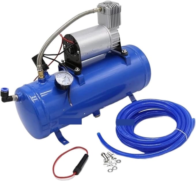 Luchtpomp Compressor - 12V Pomp - Banden Oppompen - 6L Tank - 150 PSI - Zwart