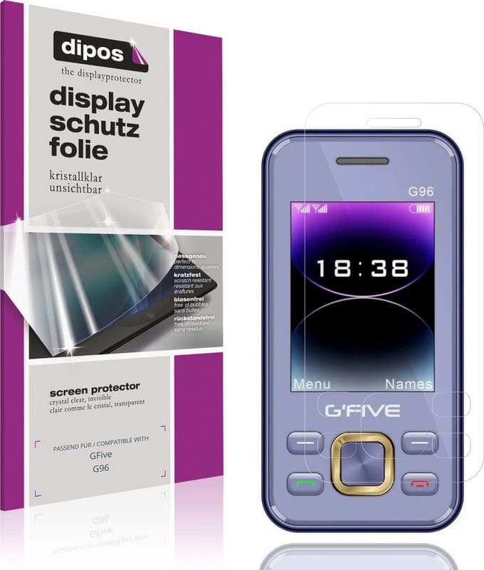 dipos – 4x Beschermfolie geschikt voor GFive G96 | Krasbestendige & heldere Screenprotector Ultra-Thin