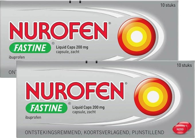 Nurofen Fastine Liquid Caps 200mg - 2 x 10 capsules