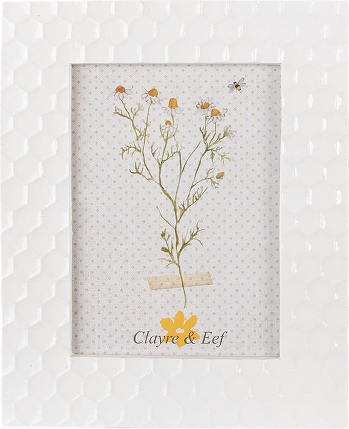 Clayre & Eef Fotolijst 13x18 cm Wit Polyresin