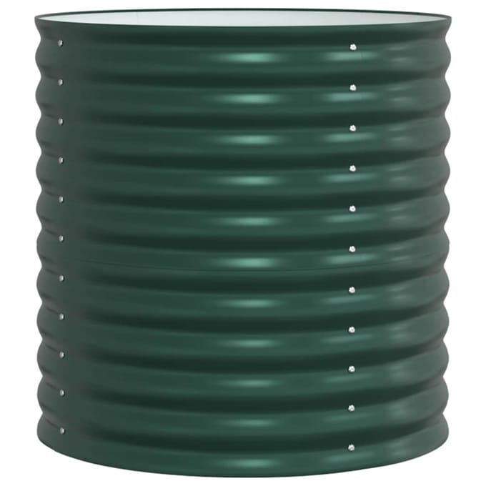 vidaXL - Verhoogd - bed - Groen - 80 - x - 80 - x - 81 - cm - Staal