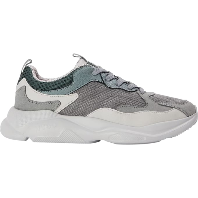 Hugo Heren Leon Mesh Trainers (Donkergrijs)