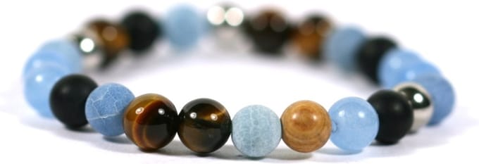 IbizaMen KIDS - jongens - armband - edelsteen - mix - 6mm - 14cm