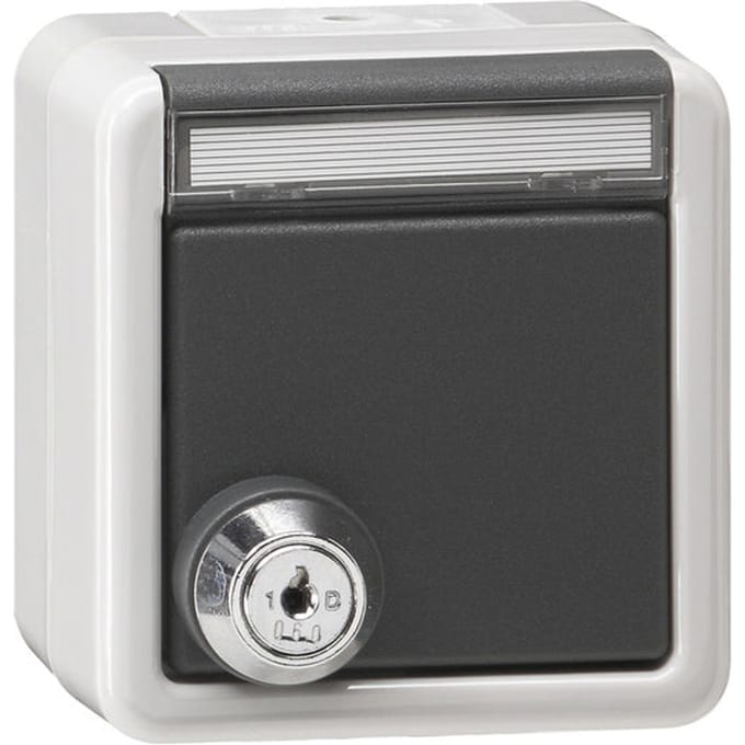 Gira IP44 Buiten SCHUKO Stopcontact Met Vergrendelbare Afdekking - 456930