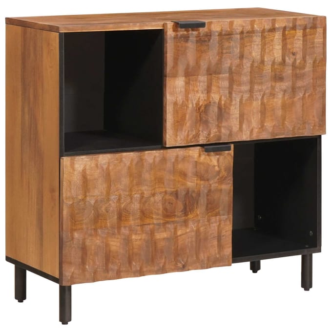 vidaXL - Dressoir - Acacia - Bruine - Afwerking - 80 - x - 33 - x - 75 - cm