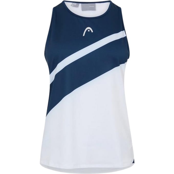 Head Tennistanktop met ronde hals voor dames (Wit, Marine)