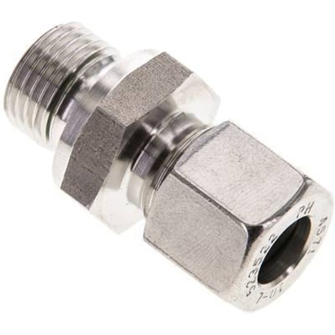 10L & M16x1.5 RVS Rechte Snijringkoppeling Buitendraad 315bar FKM ISO 8434-1