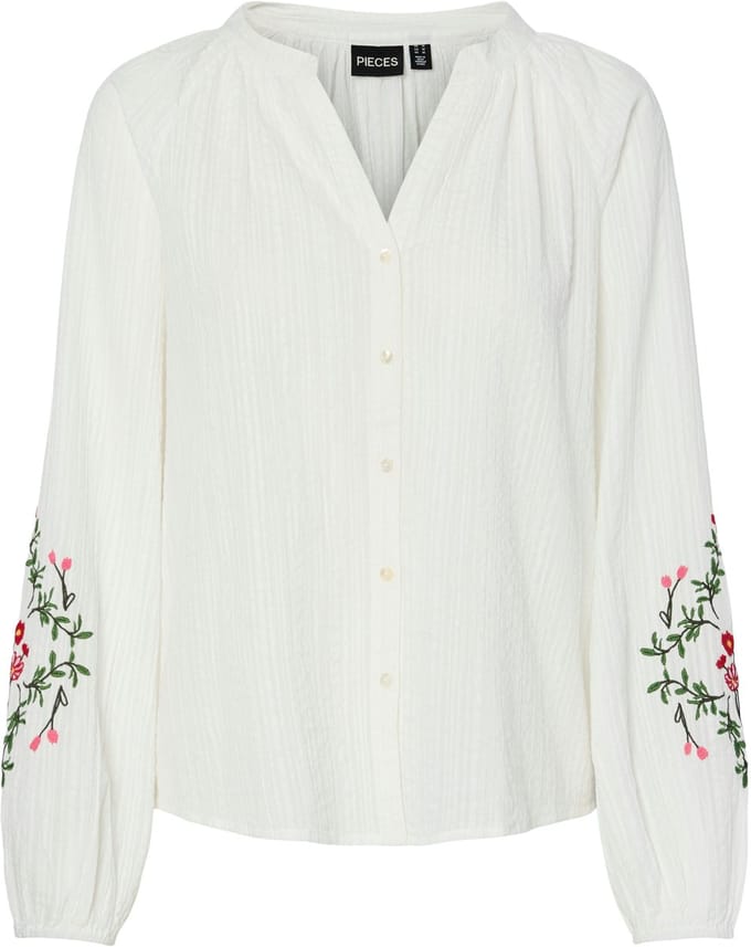PIECES - PCSIKKA LS SHIRT MPA WVN BC - Meisjes - Blouses