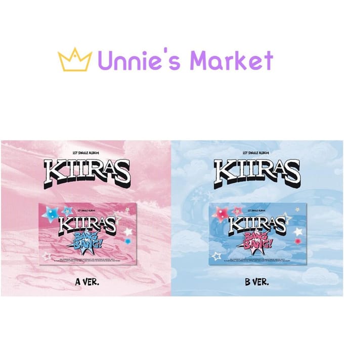 KIIRAS - BANG BANG! 1e Single Album (Een ver. / B ver.) + Gratis geschenk SET (2 ver.)