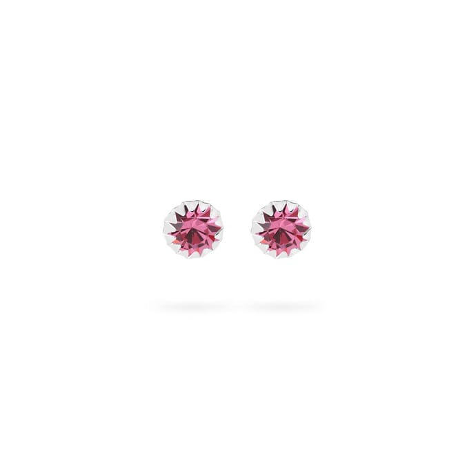 Rose Quartz Oorknopjes 925 Zilver