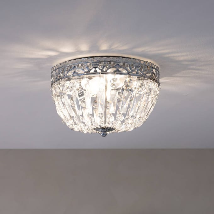 Markslöjd Plafondlamp Etienne glaskristallen Ø 25cm chroom