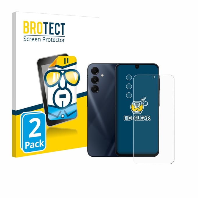 BROTECT - Screenprotector voor Samsung Galaxy A16 4G (Voor+Camera) - Folie Beschermfolie transparant 2 Stuks