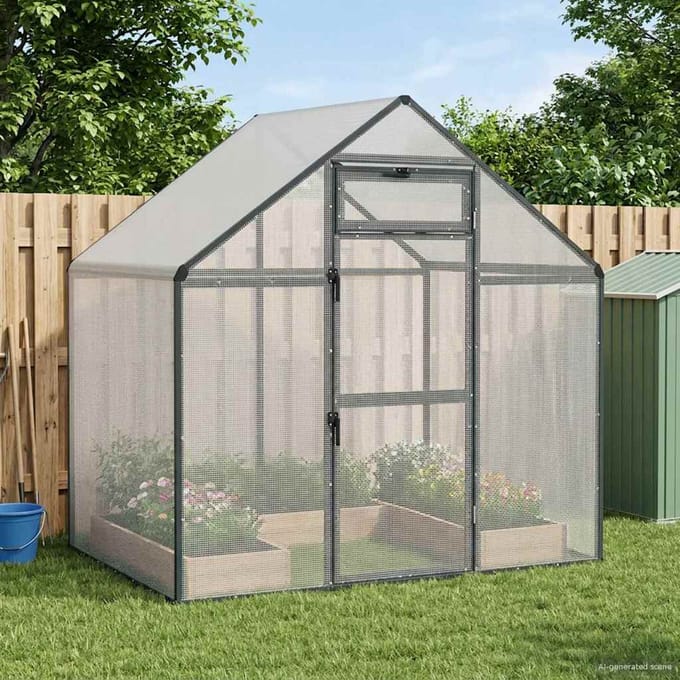 vidaXL Vogelkooi Antracietkleurig 181,5 x 112,5 x 173,5 cm