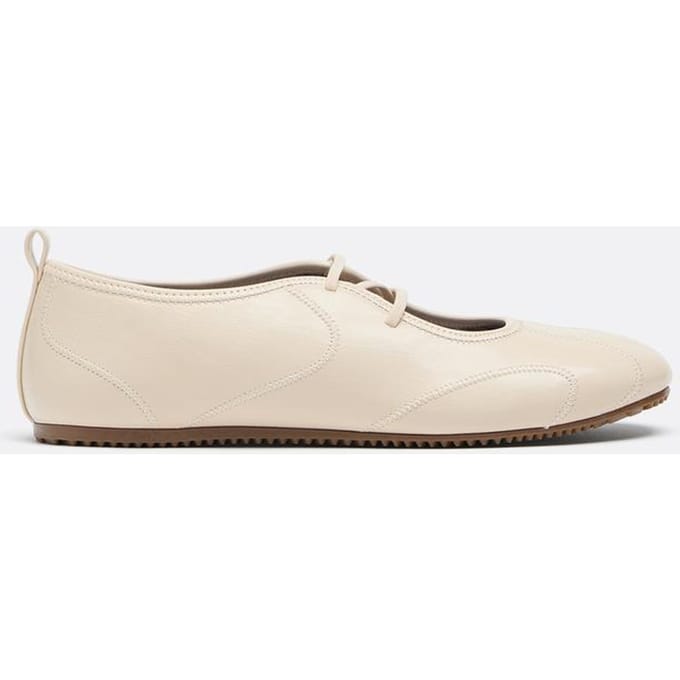 Stradivarius Sneakers met gekruiste elastische band  ECRU 35