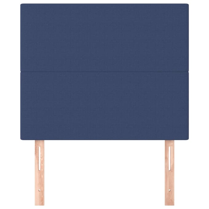 vidaXL - Hoofdbord - blauw - 90x5x118/128 - cm - stof