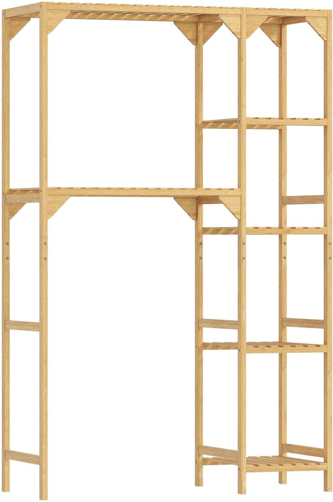 4goodz Wasmachinerek Bamboe 100x40x157cm - Bruin