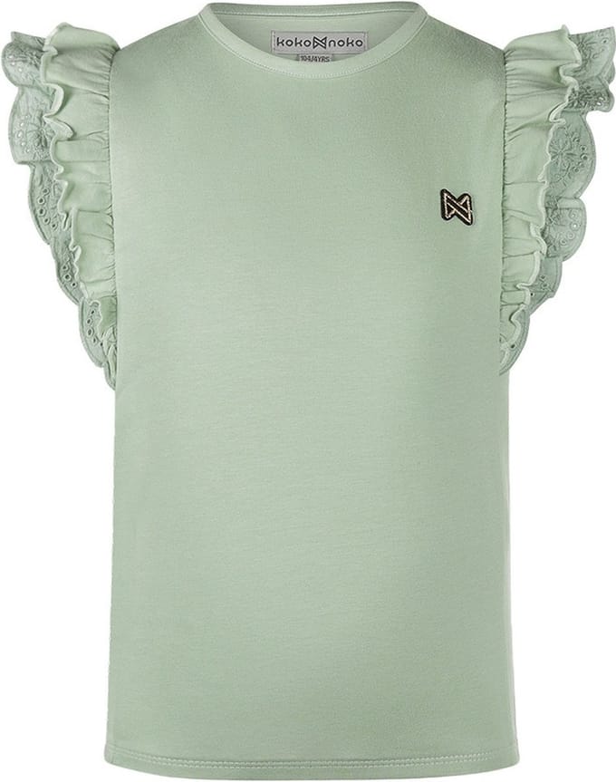 Koko Noko Meisjes T-shirt - Light faded green