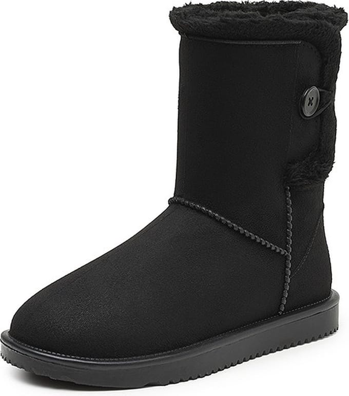 Neva - NV03 gevoerde dameslaars pvc zwart