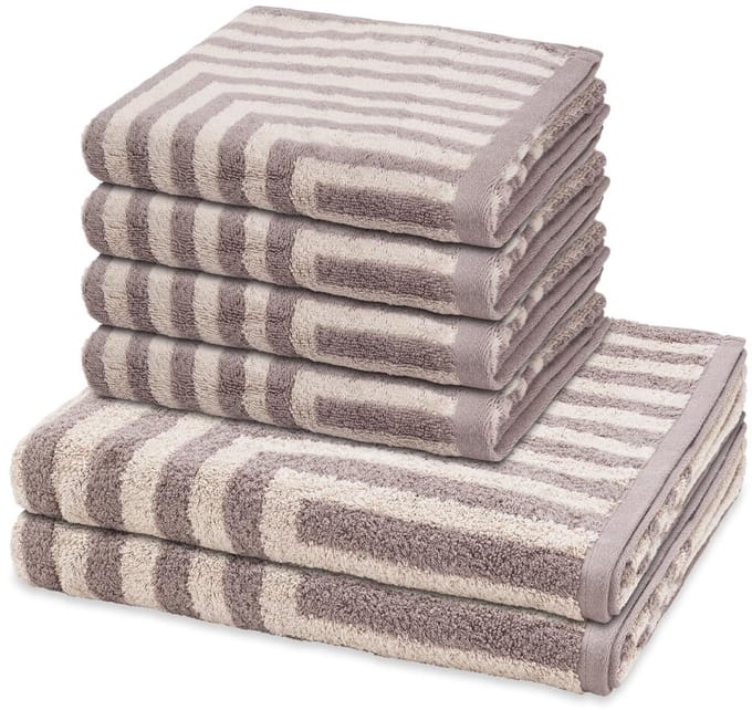 Ross Sonstiges 4 X handdoek 2 X douchehanddoek - in set 6 pack Grafik