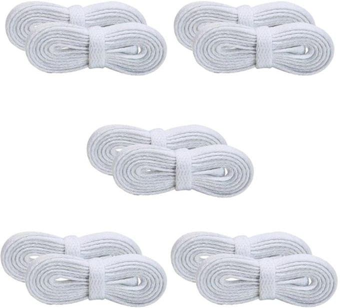 Pack van 10 witte sneaker veters - Duurzaam en stijlvol voor alle
