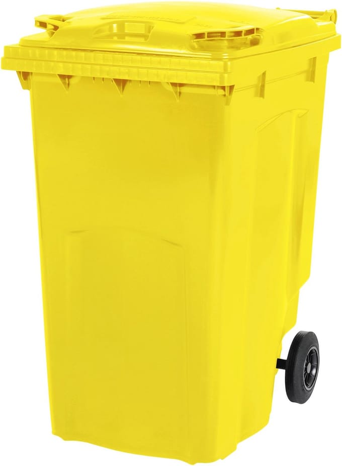 2 Wiel Grote Afvalcontainer Model MGB 240 GE - GEEL - Saro 174-2215