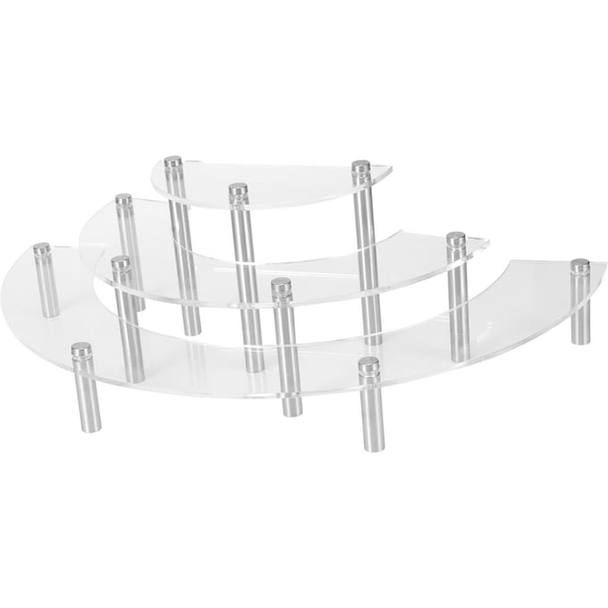 3-laags Acryl Taartstandaard Dessert Cupcake Displayrek Houder Bruiloft Kerstversieringen white