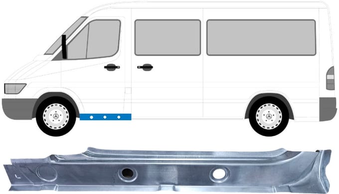 Binnen voorste reparatiepaneel voor Mercedes Sprinter 1995-2006 / Links