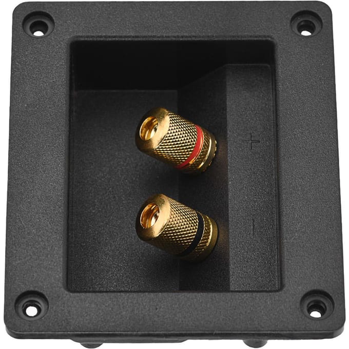 Akoestische componenten voor HiFi-luidspreker 2 koperen aansluitklemmen kabelconnector doosbehuizing black