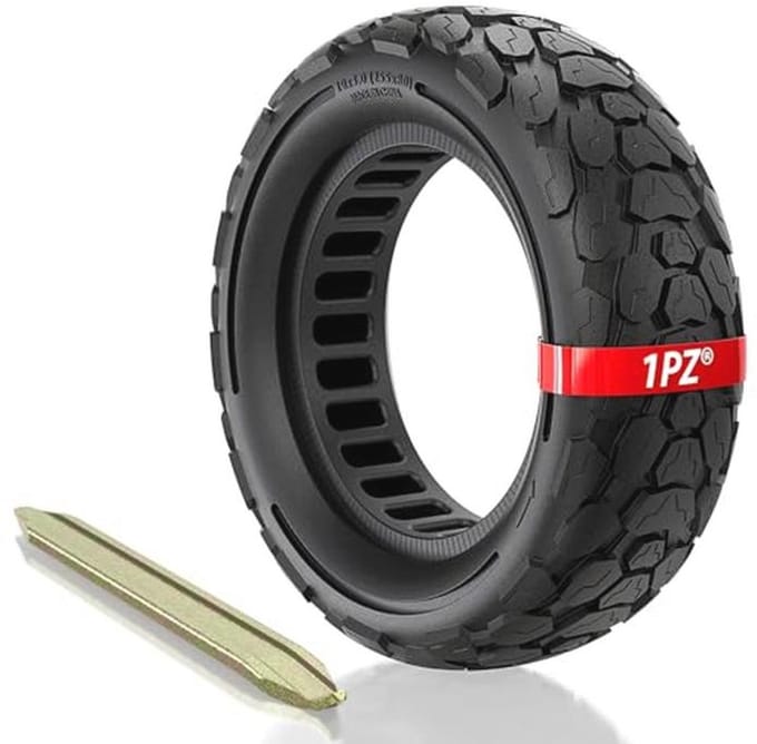 10 Inch Solid Tire for Electric Scooters - 80/65-6 Compatible with Various Models