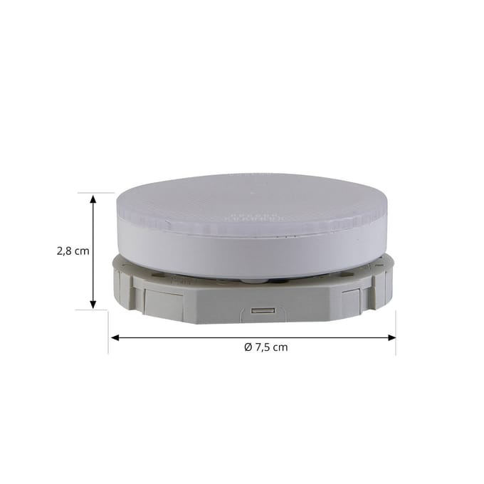 Arcchio LED lamp GX53 8 W, dimbaar, 3.000 K, Ø 7,4 cm