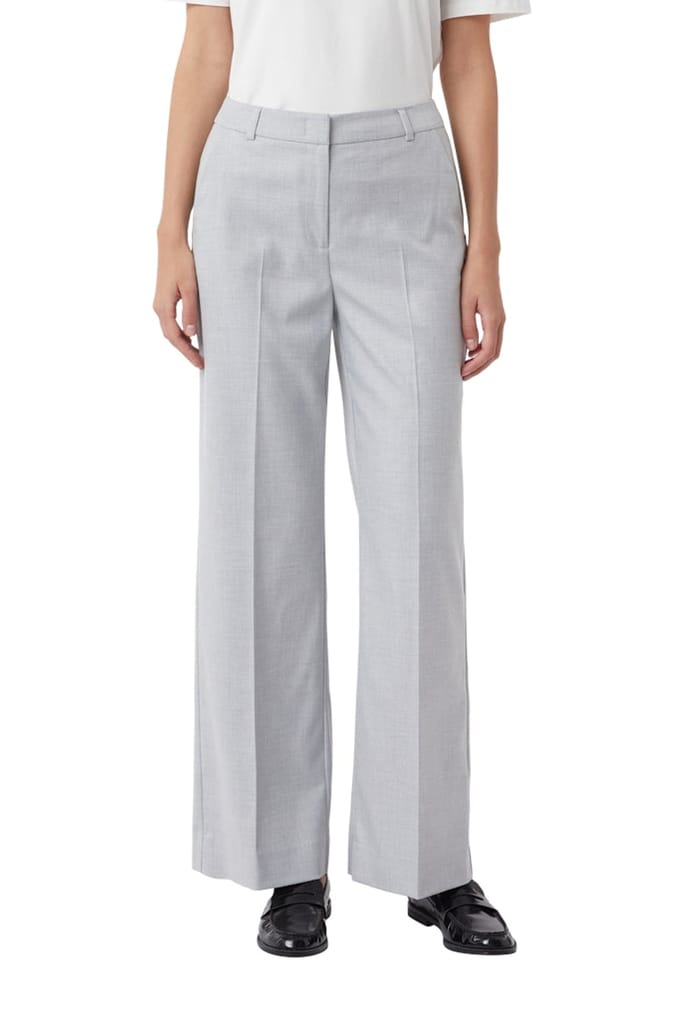 Comma  Pants Light Grey Maat: 46 | Pantalons Outlet | Dames | Grijs