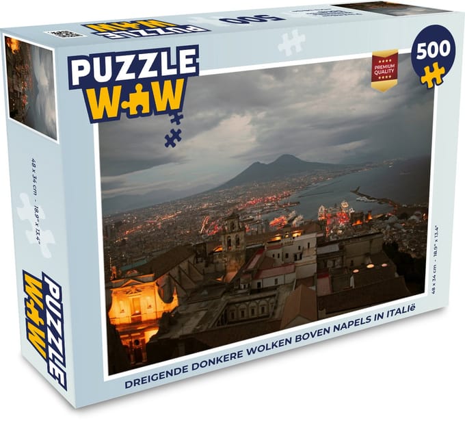 Puzzel Licht - Wolken - Napels - Baai - Legpuzzel - Puzzel 500 stukjes