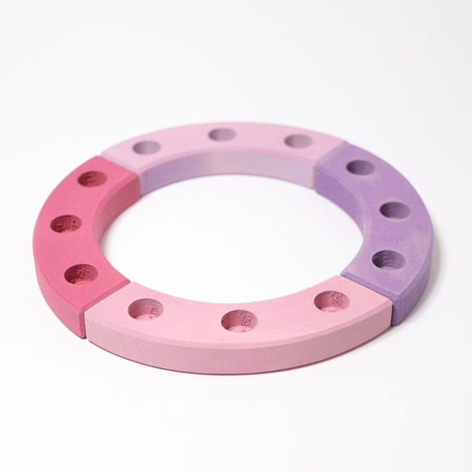 GRIMMS jaarring klein roze violet 22 cm