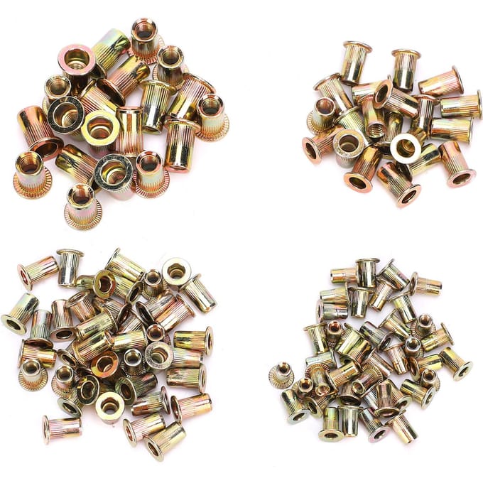 240 stuks M3 M4 M5 M6 Kleur Verzinkt Klinkmoeren Set Snel Klinken Hardware Accessoires