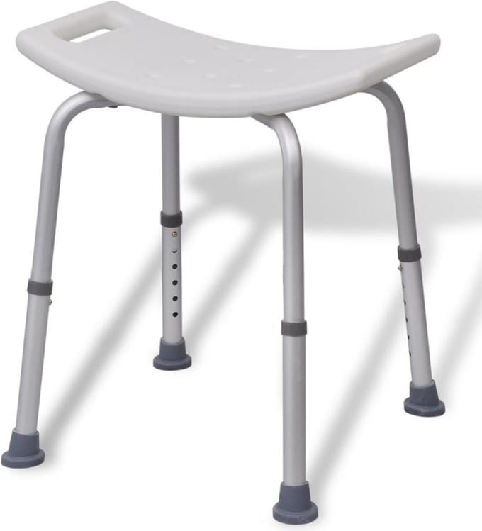 Douchekruk - Aluminium Wit -Tot 100 kg - Verstelbaar 36-46 cm