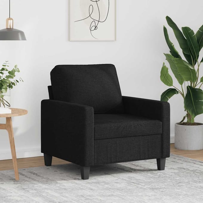 vidaXL - Fauteuil - 60 - cm - stof - zwart