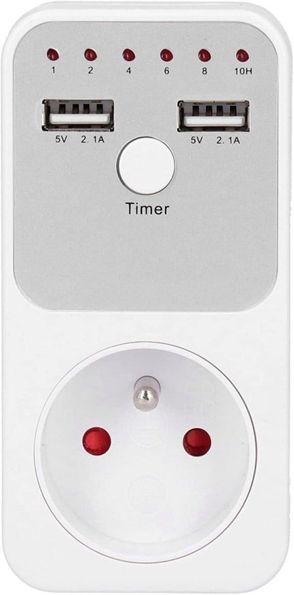Digitale Countdown Timer Socket met USB-poort voor Apparaten