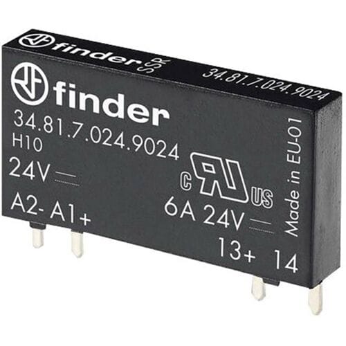 Finder Halfgeleiderrelais 34.81.7.060.9024 Schakelspanning (max.): 33 V/DC Direct schakelend 1 stuk(s)