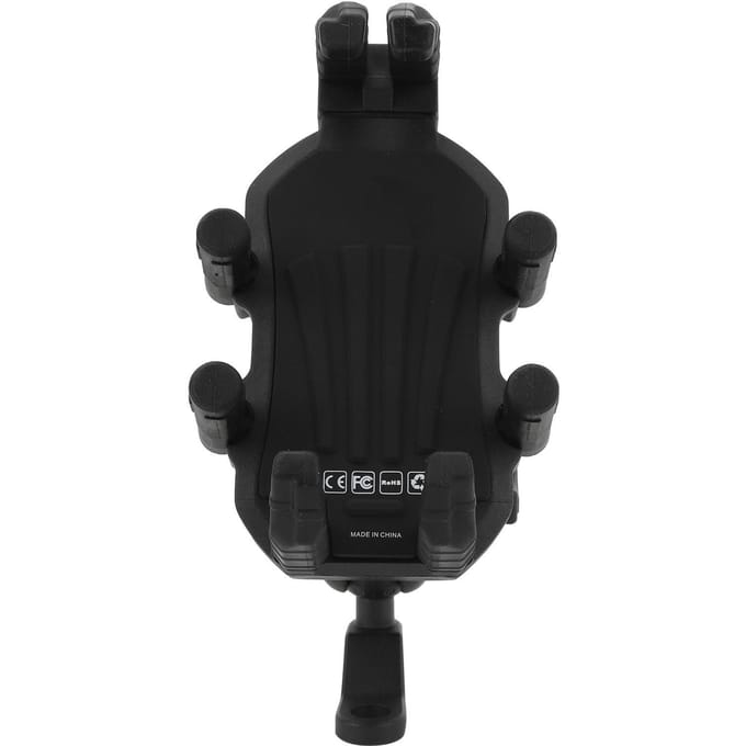 Support de téléphone pour moto avec amortisseur de vibrations, verrouillage de sécurité, rétroviseur réglable black