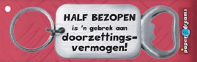 Sleutelhanger/opener Half Bezopen