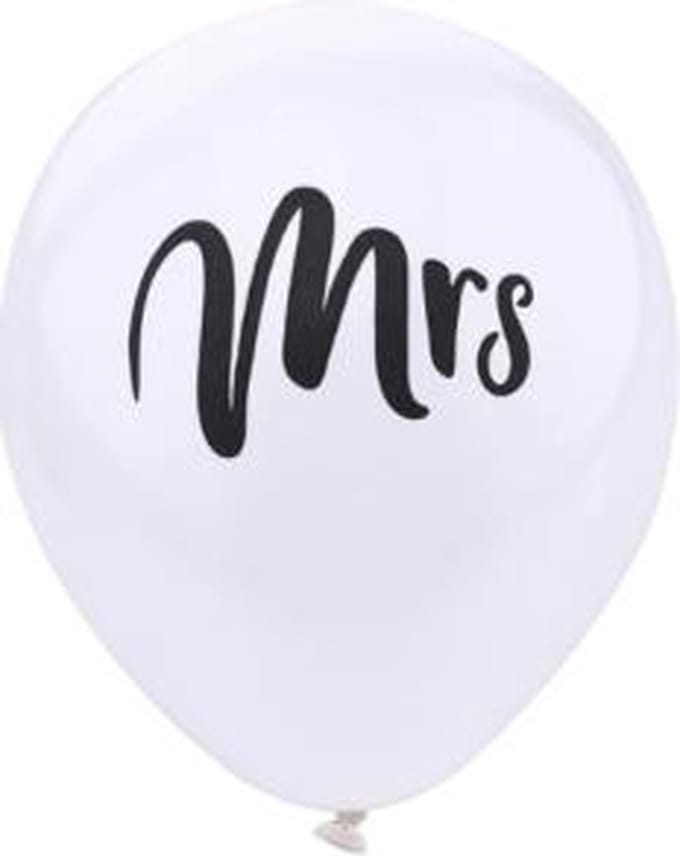 ballon huwelijk Mrs 10 stuks kindercrea