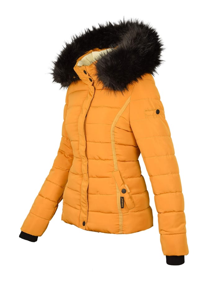 Navahoo Dames Winterjas Miamor – Teddyvoering, Afneembare Capuchon & Bontkraag