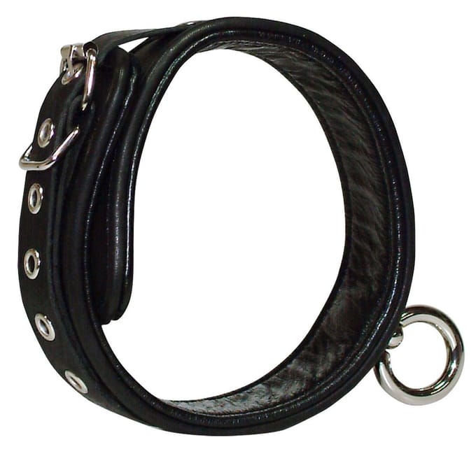 Verstelbare lederen halsband