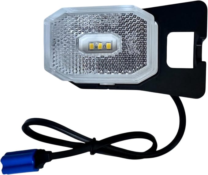 LED Breedtelicht - Omtreklicht Aanhanger - Veilig Verkeer - Snelaansluiting & EMC - 95mm Breed - Wit Glas