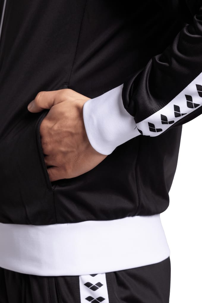 Arena M Relax Iv Team Jacket Black-white-black Taglia: M | Bomber Outlet | Uomo | Nero
