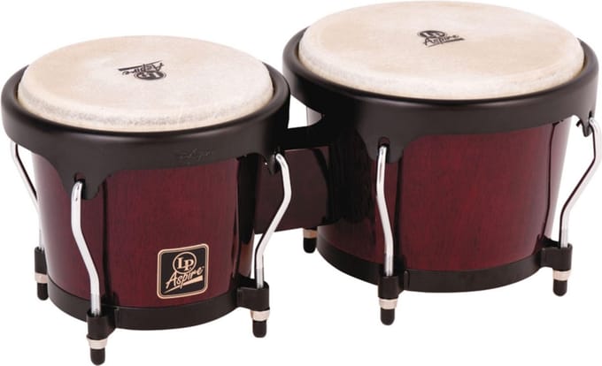 Latin Percussion Aspire Bongos LPA601-DW, 6 3/4" + 8", Dark Wood #DW - Bongo