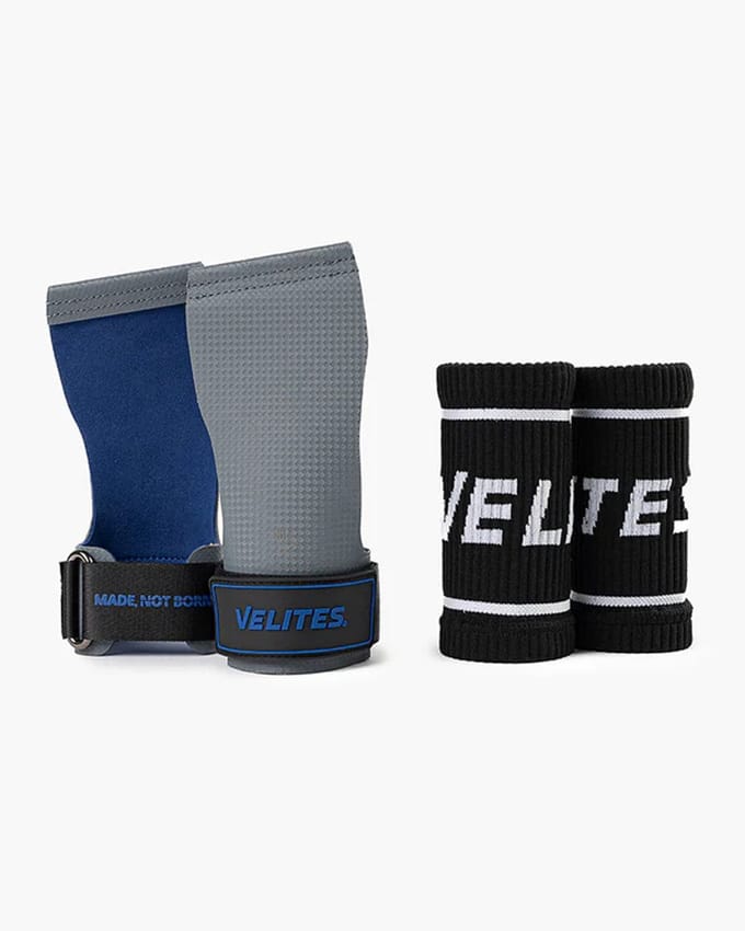 Velites Quad Ultra Hands Grips M Grey-Blue – Fitness & Functional Training – Zonder Chalk – Pull-Ups & Bar Training