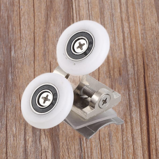 Dubbele Boven Onder Zinklegering Douchedeur Rollers Geleiders Wielen 26mm Wiel