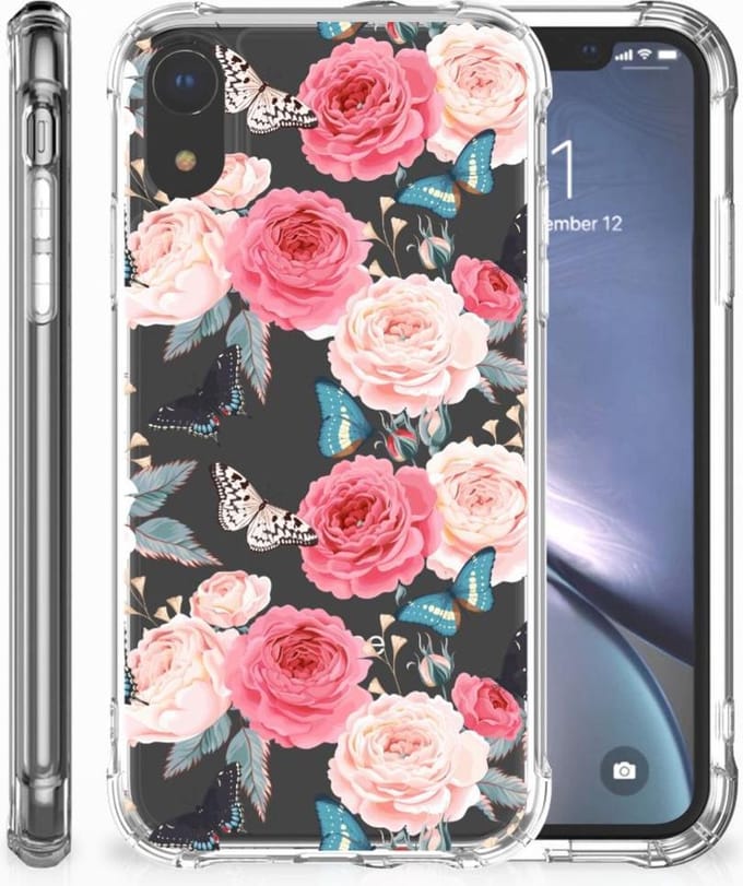 Apple iPhone Xr Case Butterfly Roses