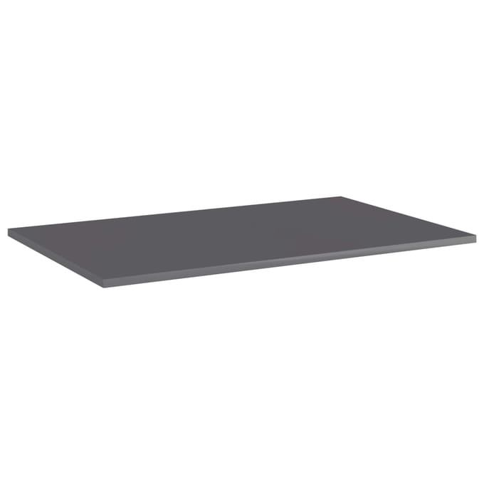 vidaXL - Wandschappen - 4 - st - 80x50x1,5 - cm - spaanplaat - hoogglans - grijs